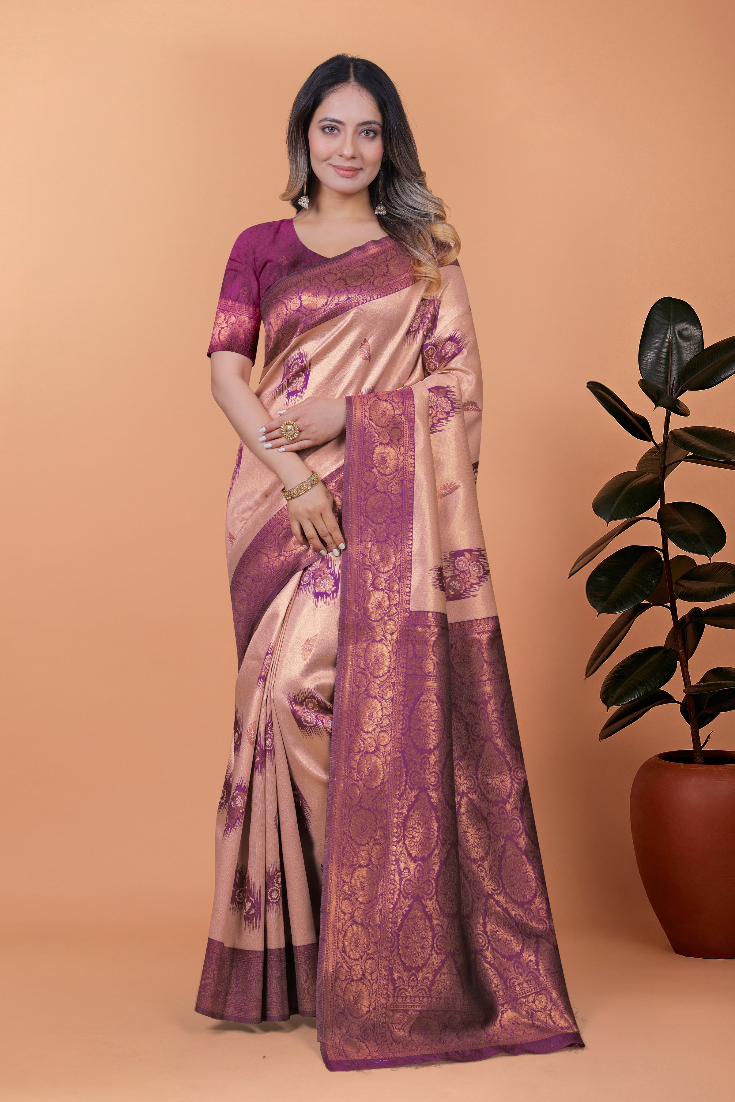 Banarasi Silk Saree with Zari Embellishment with 8 color option ✨💙💚